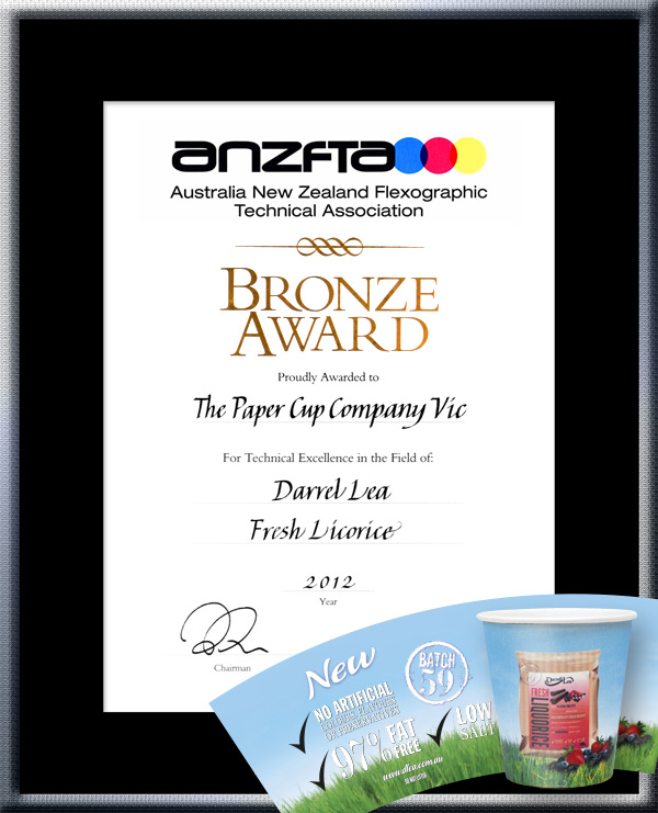 TPCC proudly won ANZFTA Top Award in "Beverage Cartons & Cups Halftone" in 2010 - HighlyCommended_TakeTheExpressoRout12oz